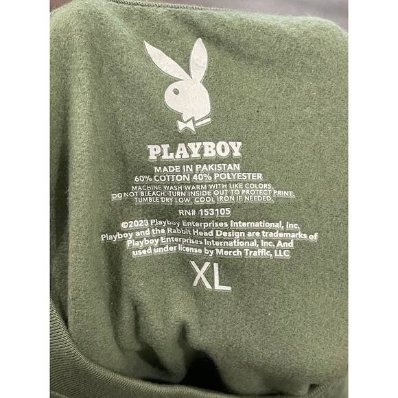 Playboy Sweatshirt - Crewneck - Green - XL - NWOT - Picture 5 of 5